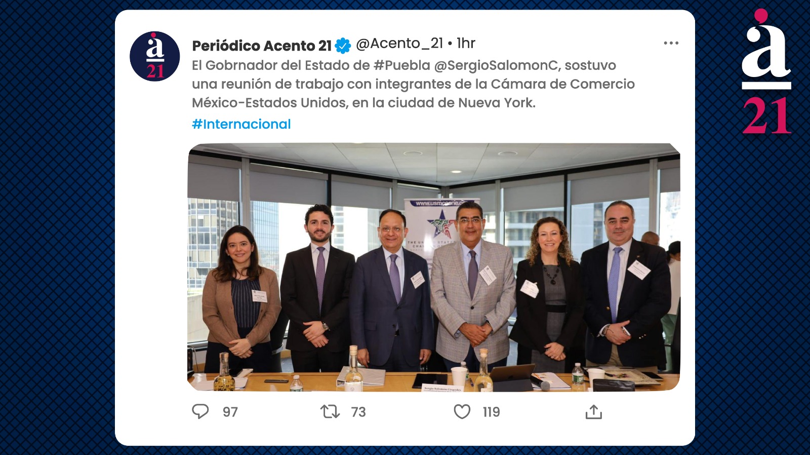 Sergio Salomó sostiene una reunión con Cámara de Comercio en Nueva York