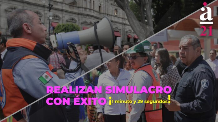 Se realizó con éxito el Simulacro en Puebla Capital