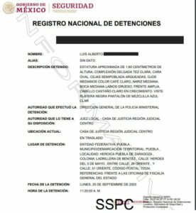 Registro de detención