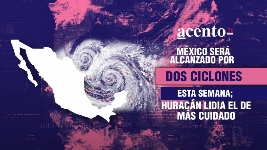 Dos ciclones sobre México