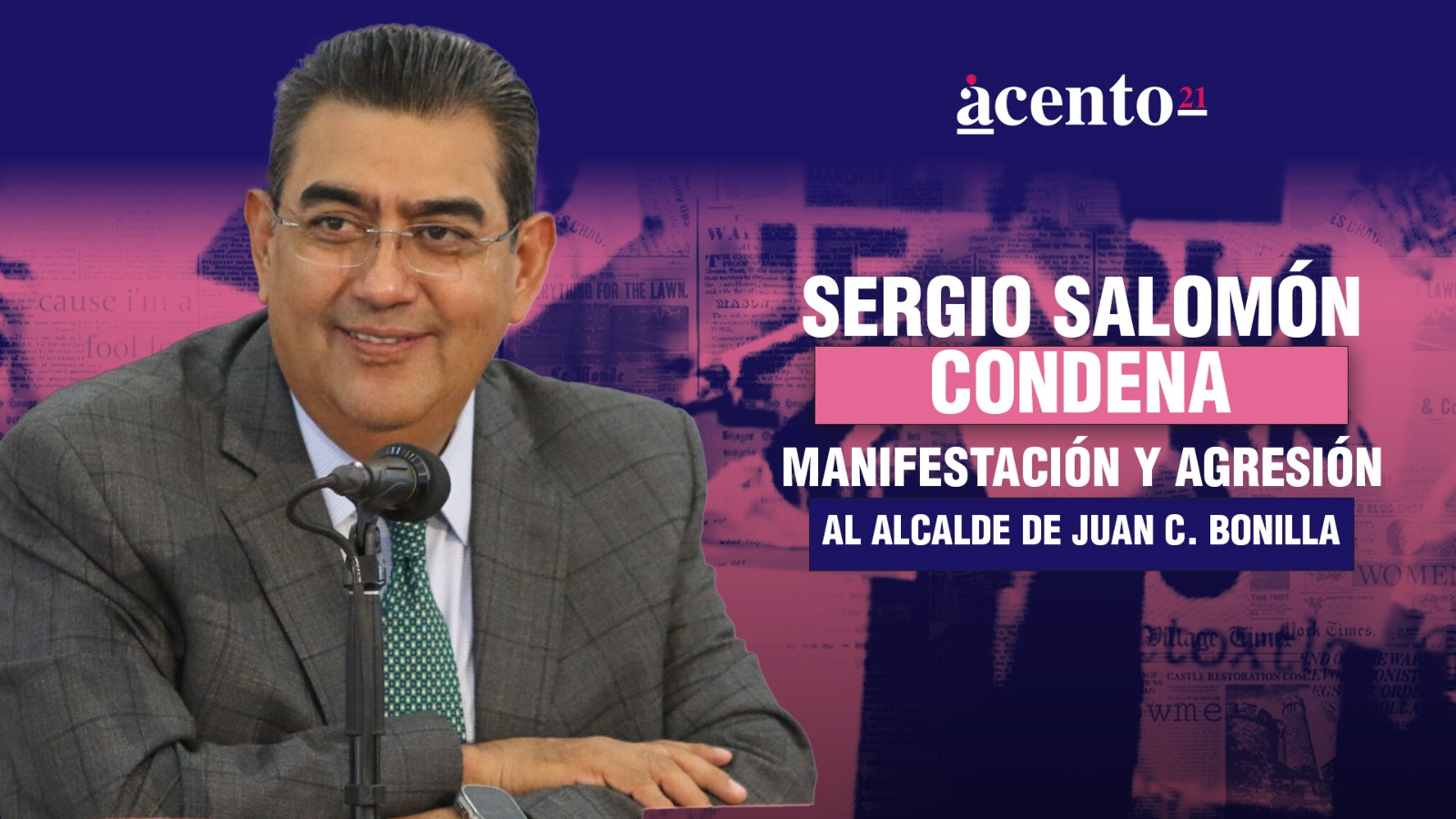 Sergio Salomóncondena manifestación y agresión al alcalde de Juan C. Bonilla