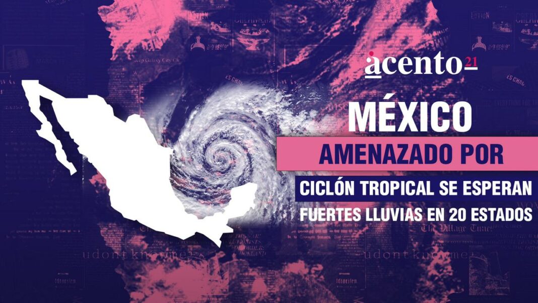 Ciclón sobre la república mexicana