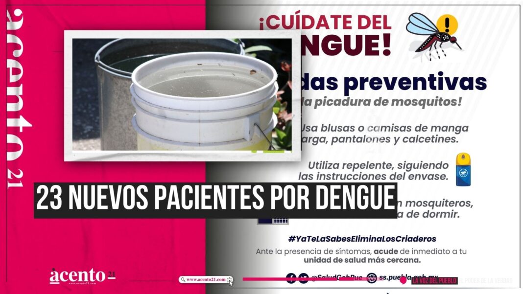 23 casos de dengue en Puebla