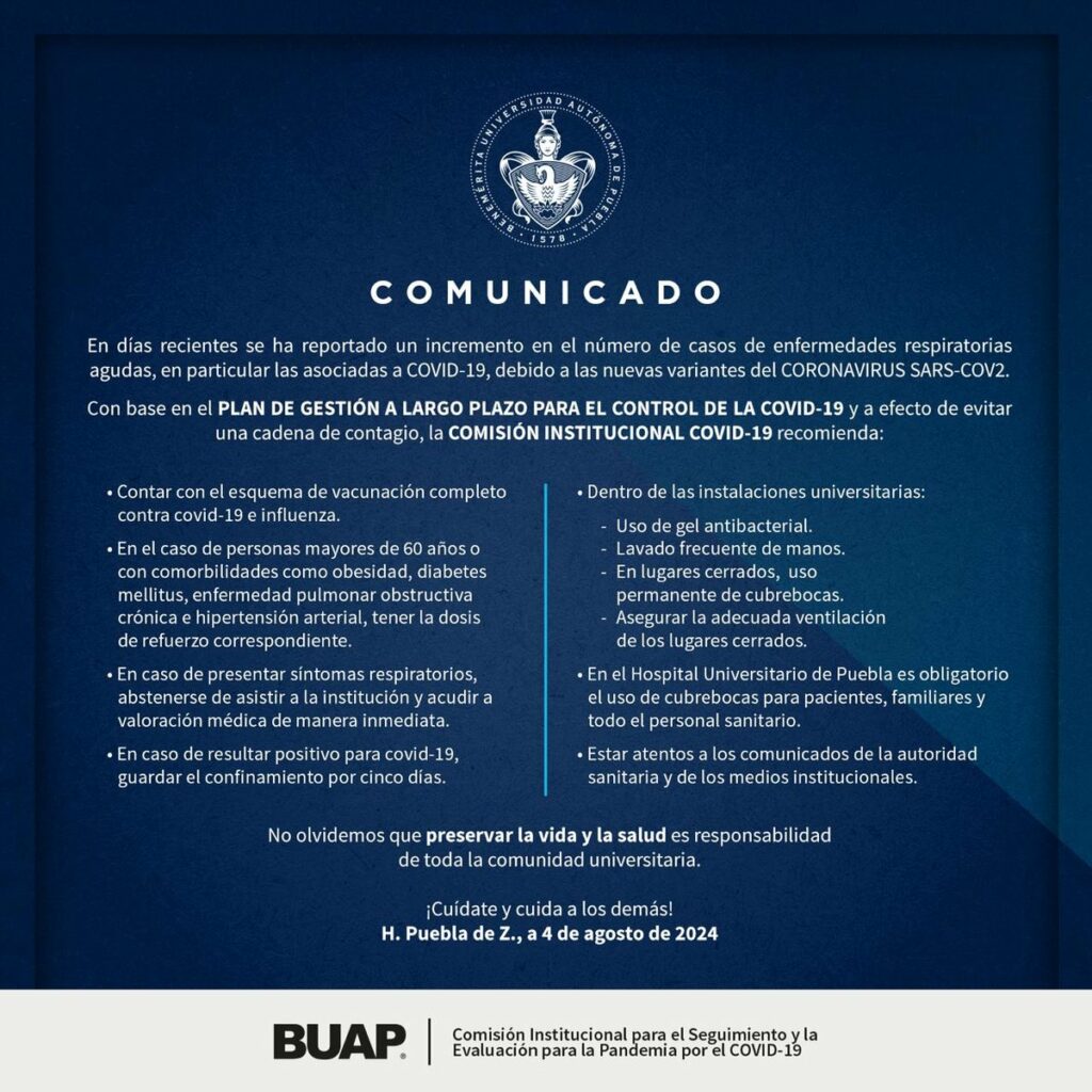 Comunicado de la BUAP