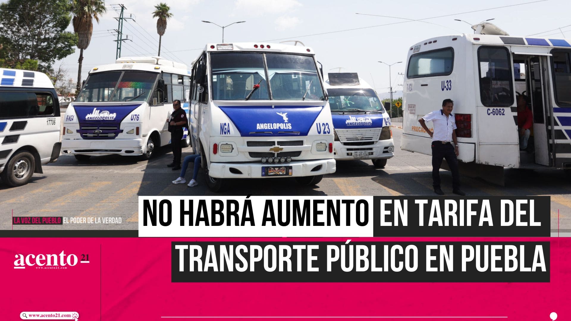 Gobernador Céspedes Peregrina asegura que no habrá aumento en la tarifa del transporte público en Puebla