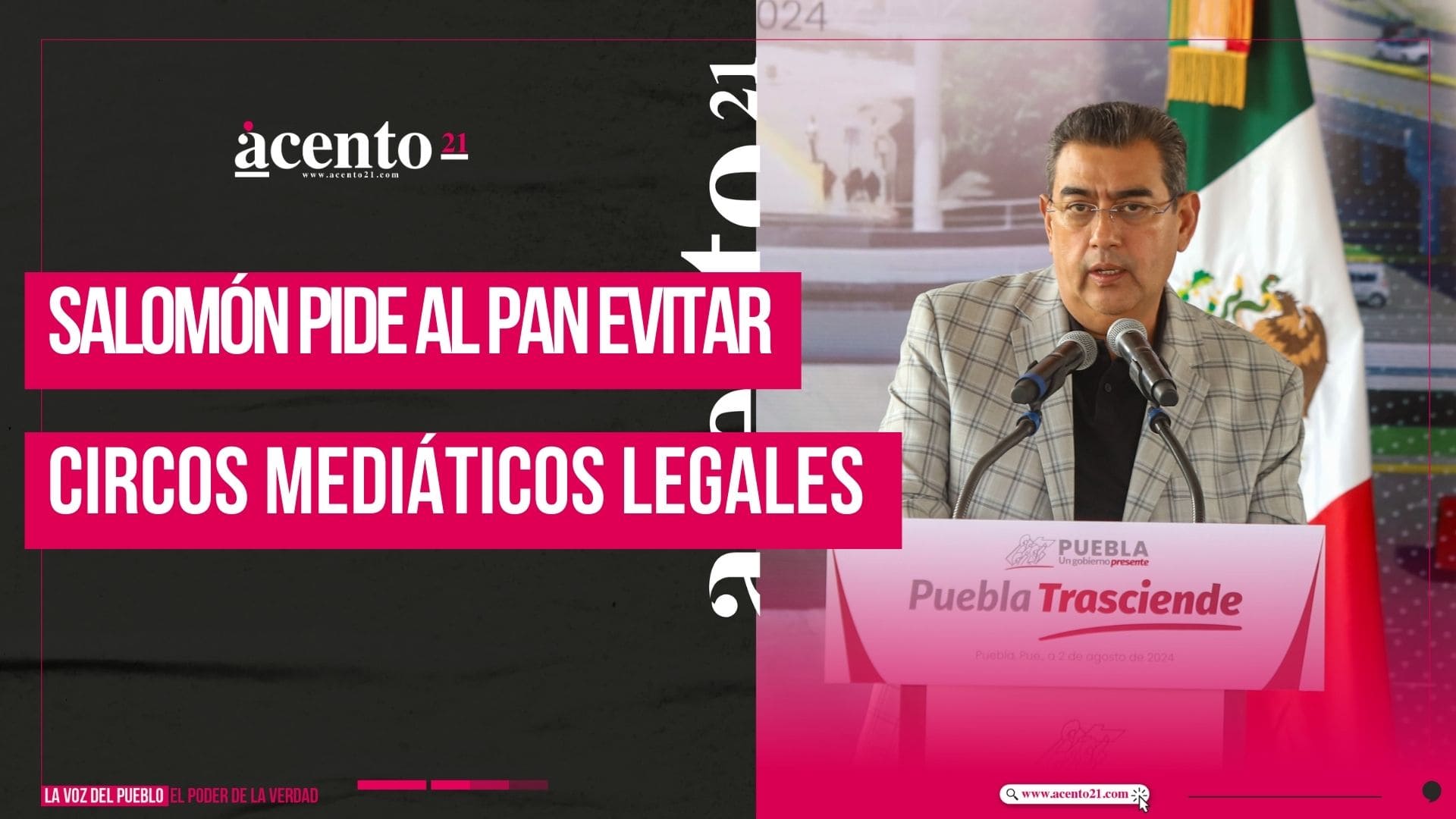 Salomón pide al PAN evitar circos mediáticos legales