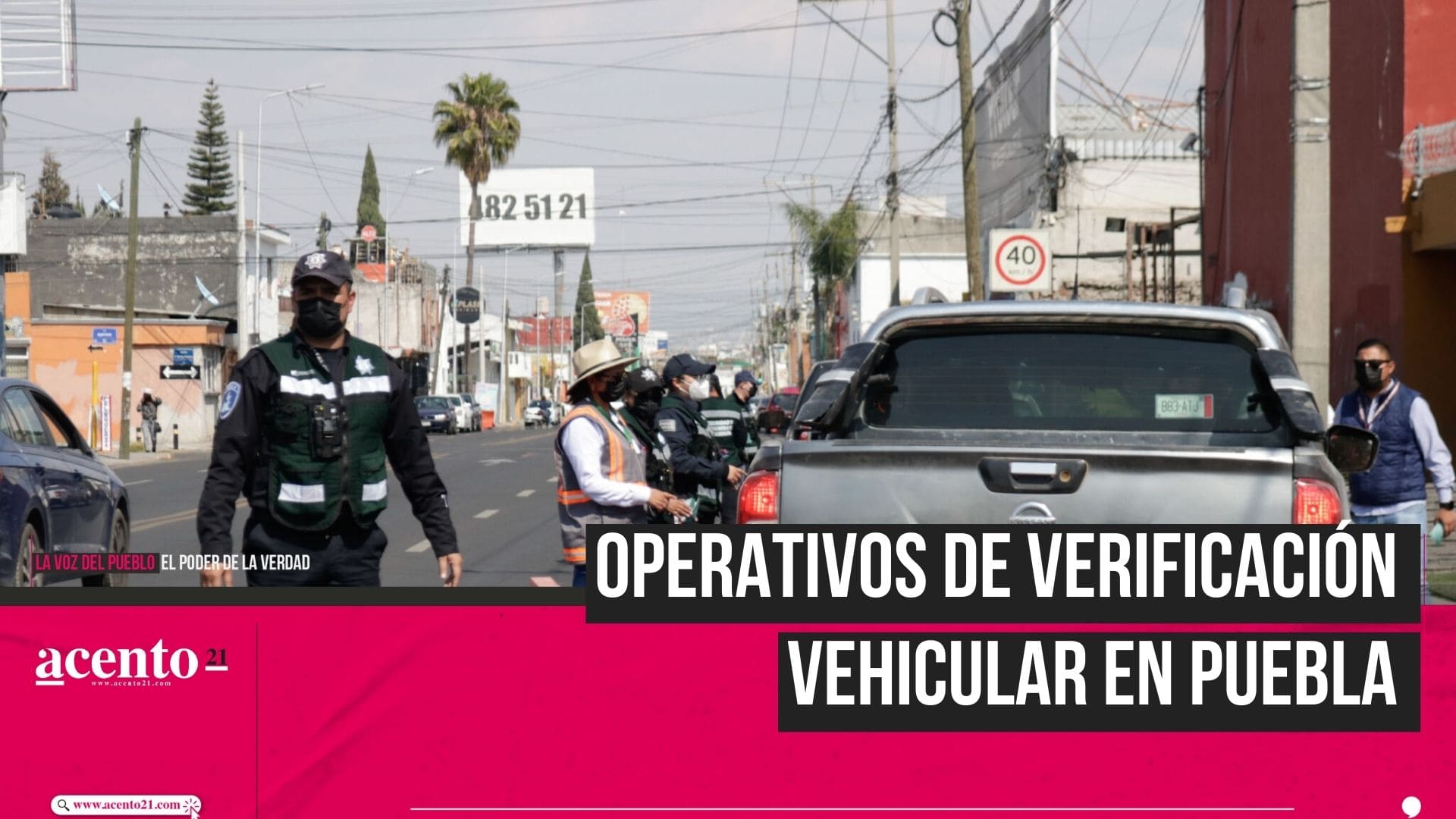 Operativos de verificación vehicular en Puebla