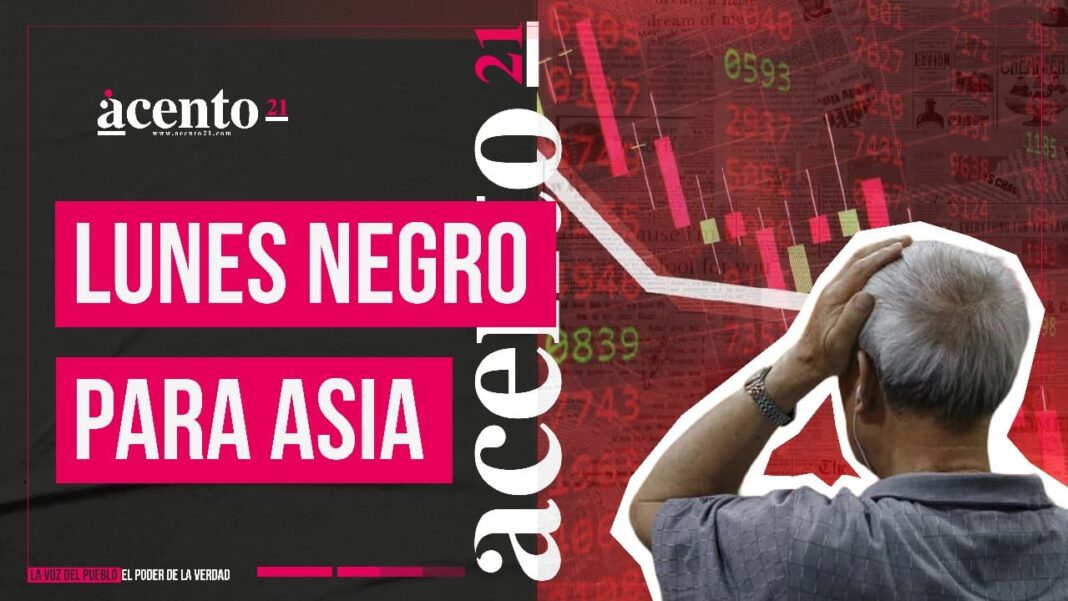 Lunes negro para Asia: Nikkei 225 cae un 12.4%