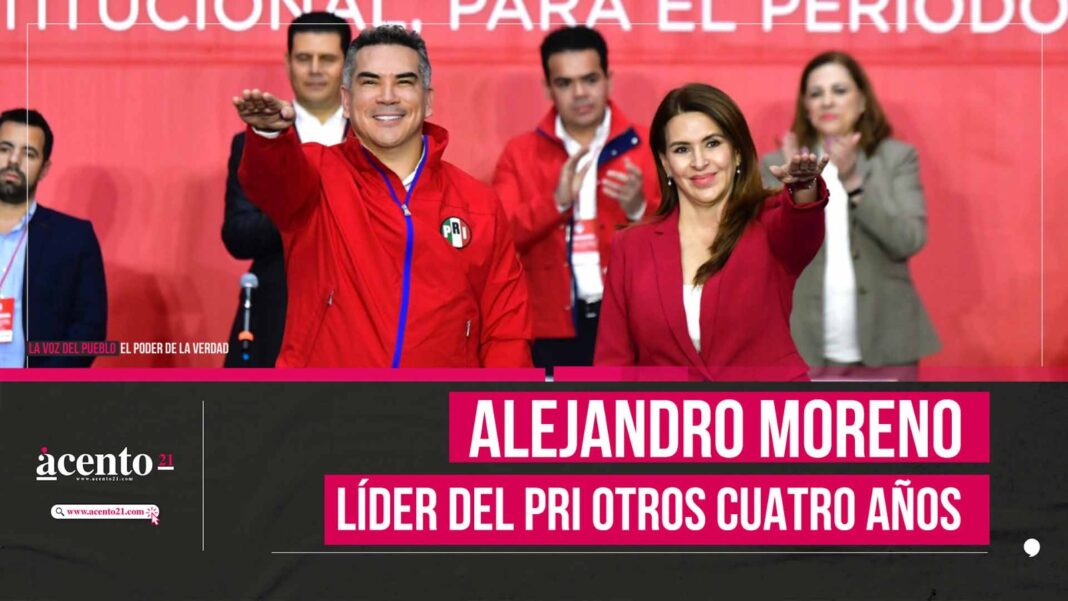 Alejandro Moreno líder del PRI otros cuatro años