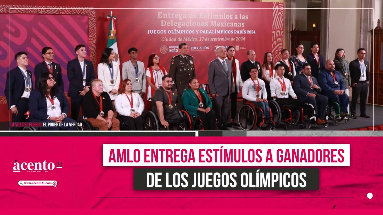 AMLO entrega incentivos a deportistas olímpicos y paralímpicos