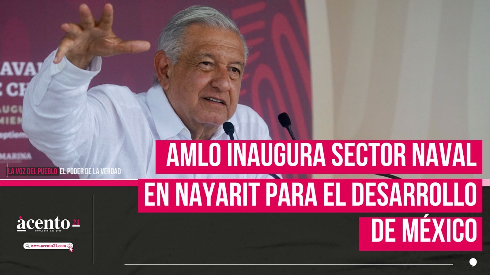 AMLO inaugura Sector Naval en Nayarit para impulsar desarrollo