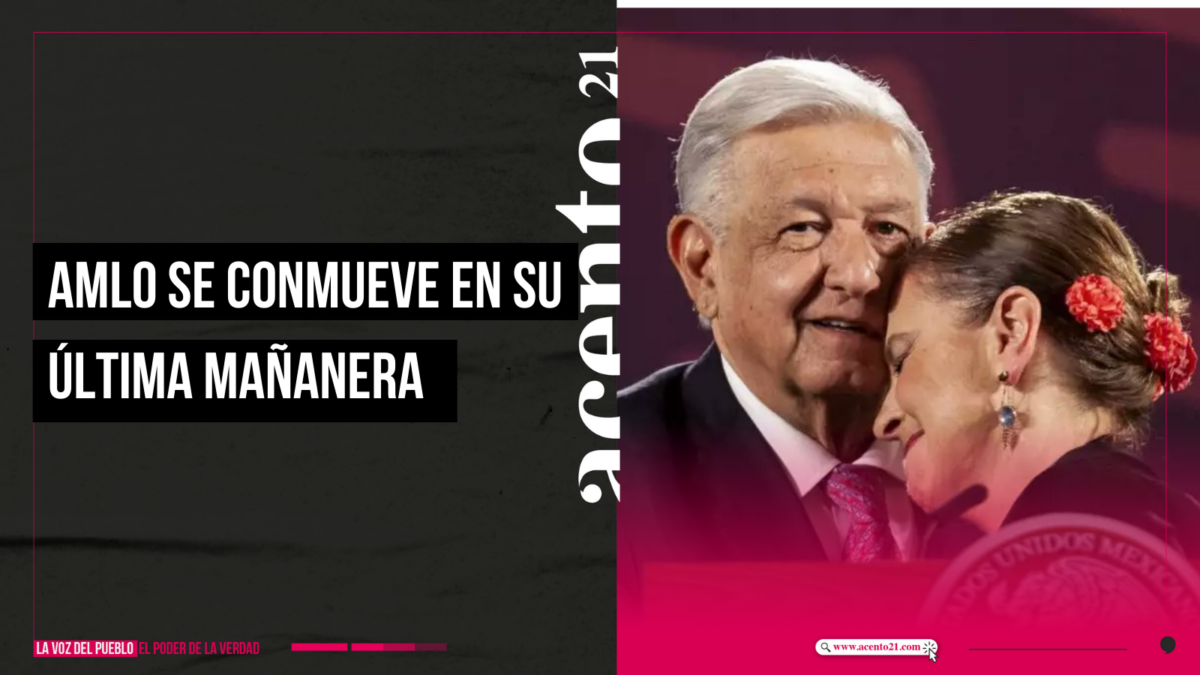 AMLO se conmueve en su última mañanera