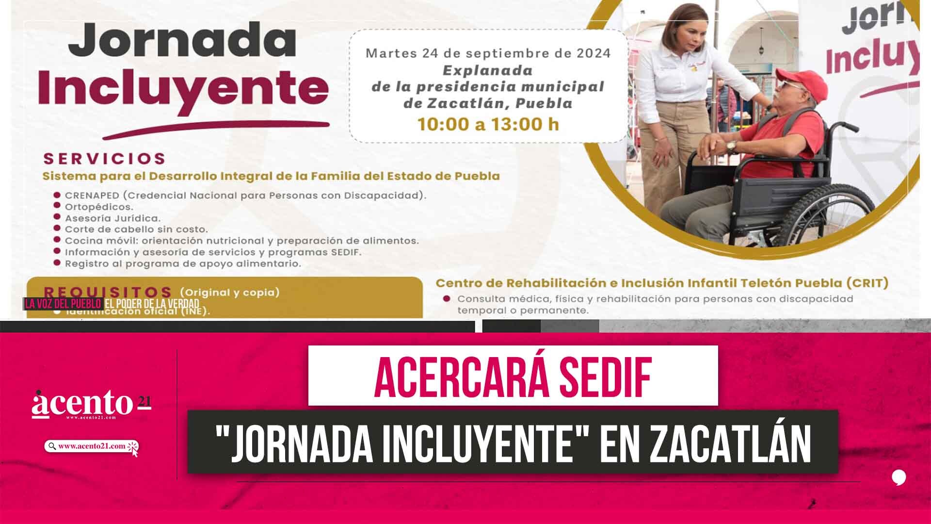 Acercará SEDIF "Jornada Incluyente" en Zacatlán