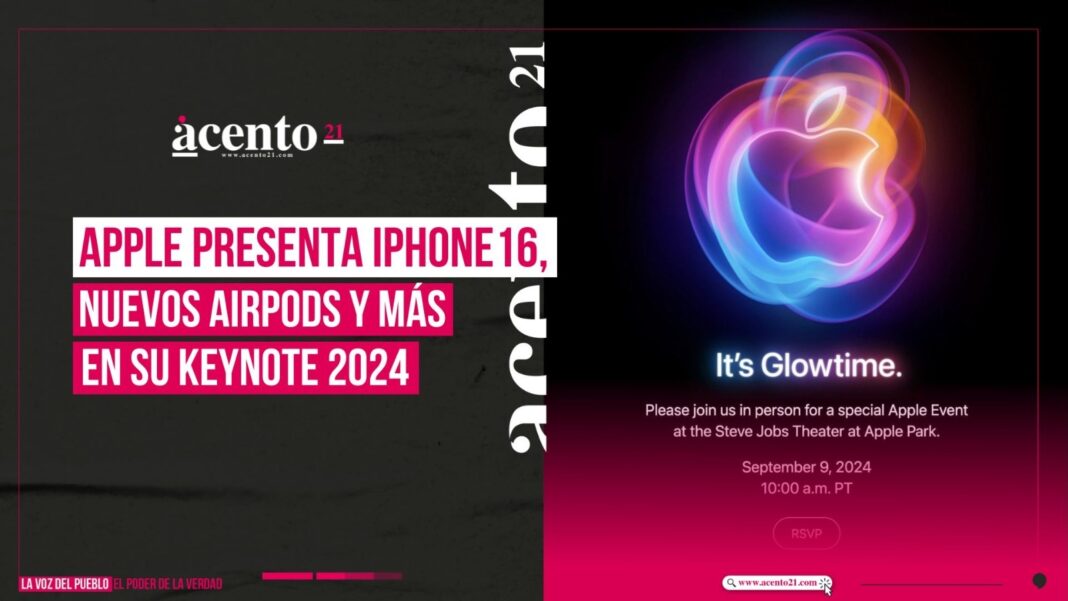 Apple presenta iPhone 16, nuevos AirPods y más en su Keynote 2024