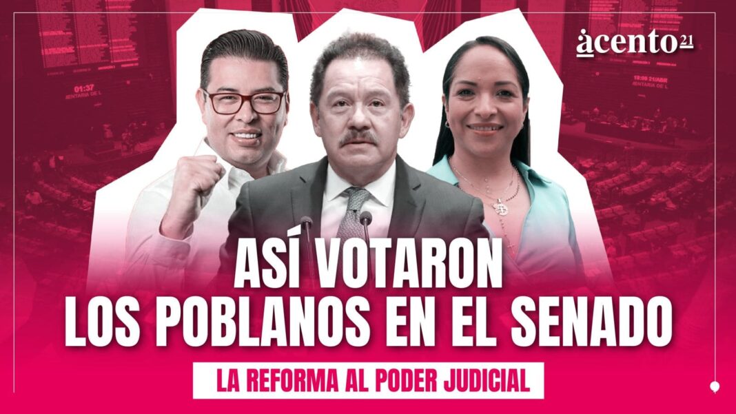 Así votaron los poblanos en el Senado la reforma al Poder Judicial