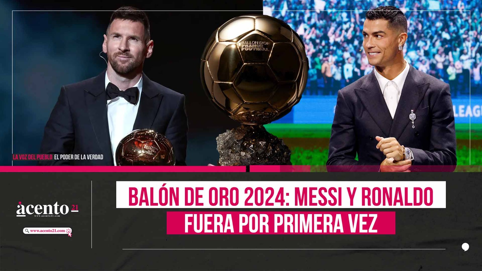 Balón de Oro 2024 Messi y Ronaldo fuera por primera vez