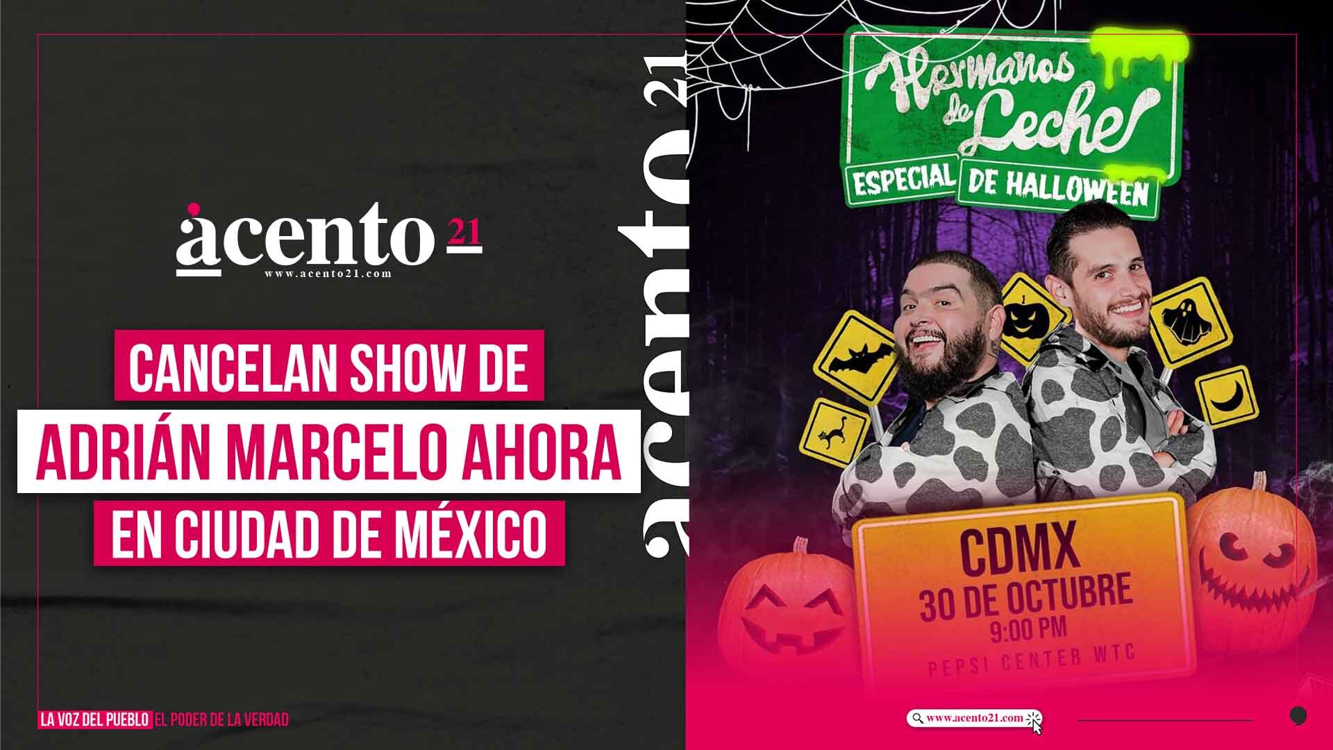 Pepsi Center cancela show de Adrián Marcelo