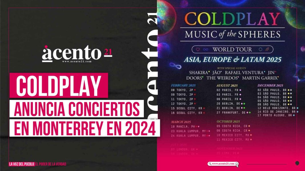 Coldplay regresa a México con dos fechas en 2025