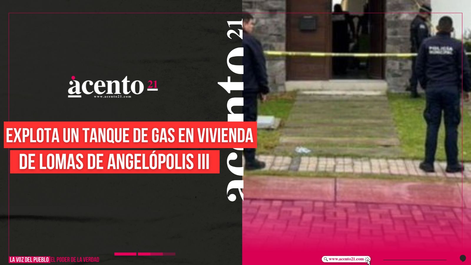 Explota un tanque de gas en vivienda de Lomas de Angelópolis III