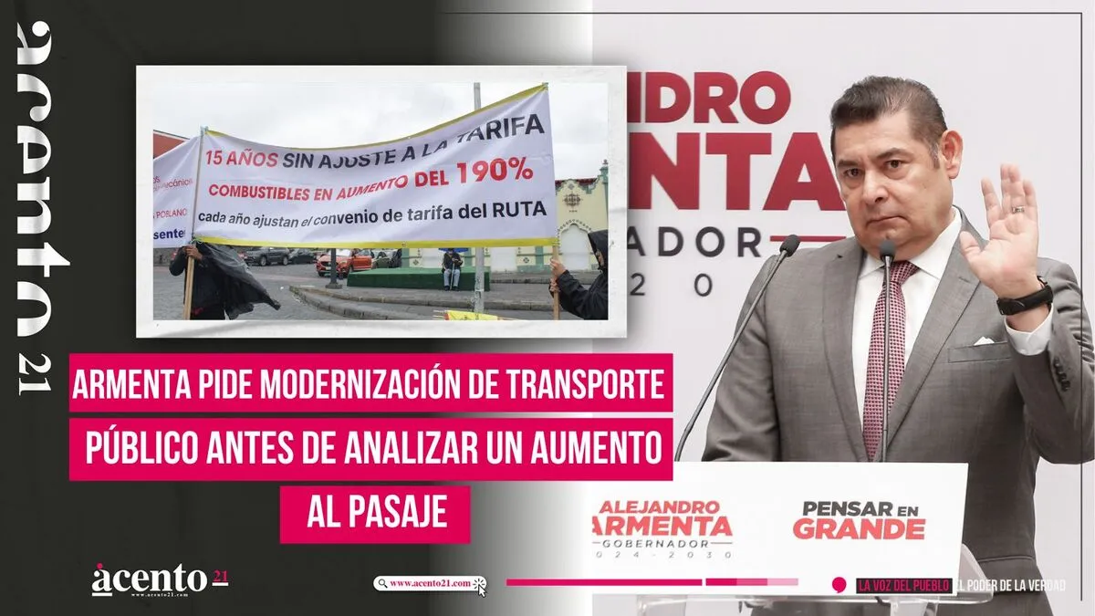 Armenta pide modernización de transporte público antes de analizar un aumento al pasaje