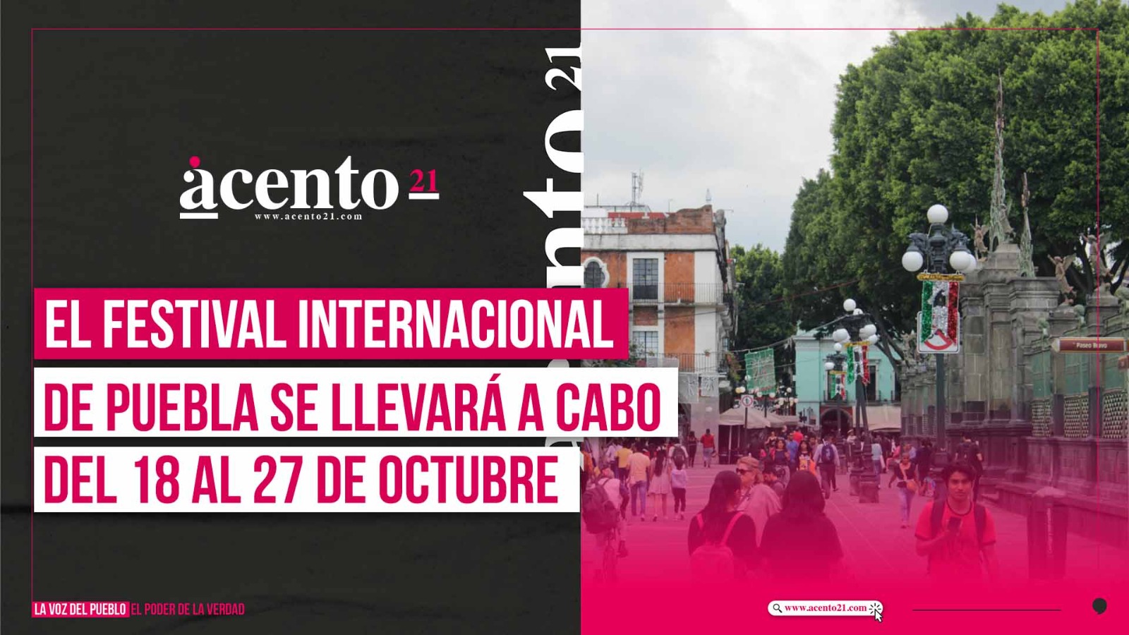 El Festival Internacional de Puebla se llevará a cabo del 18 al 27 de octubre