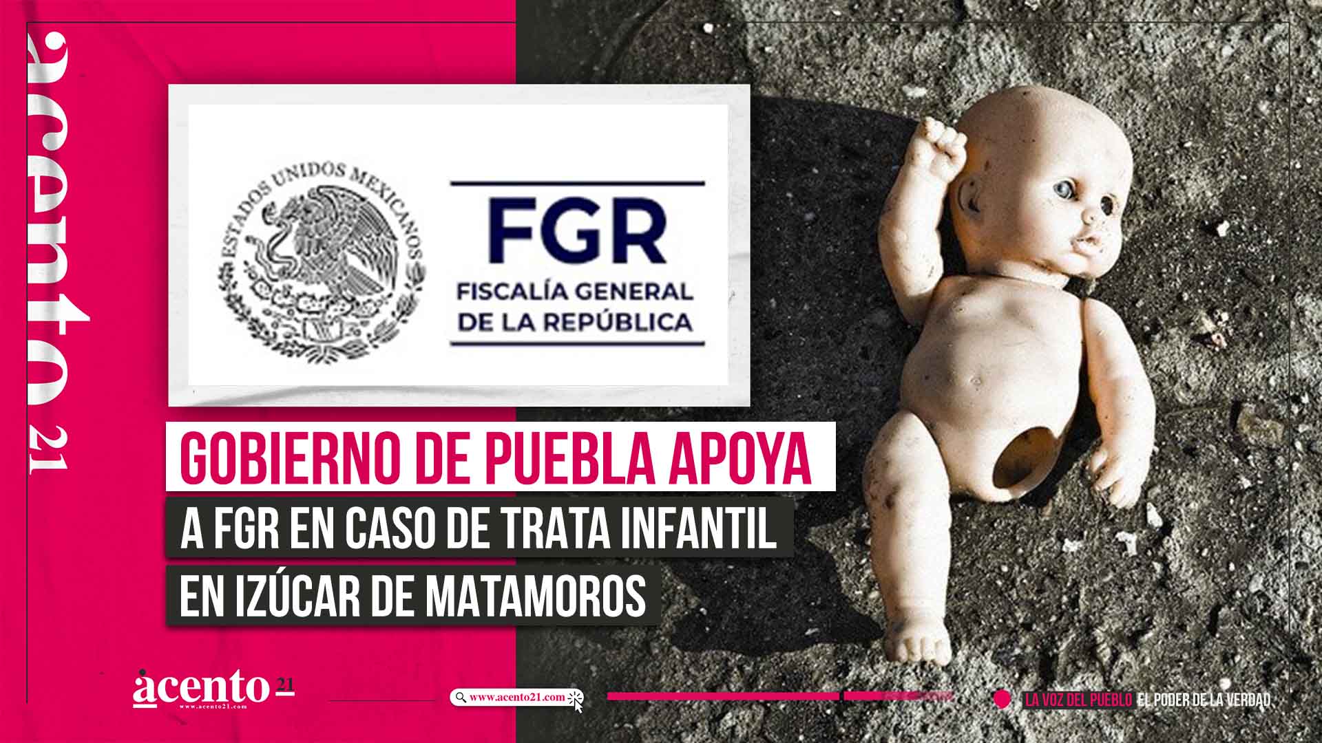 Gobierno de Puebla coadyuva con FGR para combatir red de trata infantil en Izúcar de Matamoros