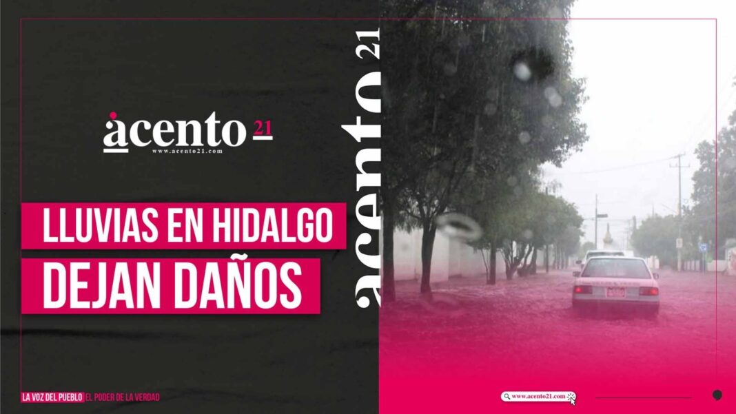 Lluvias en Hidalgo dejan daños en municipios