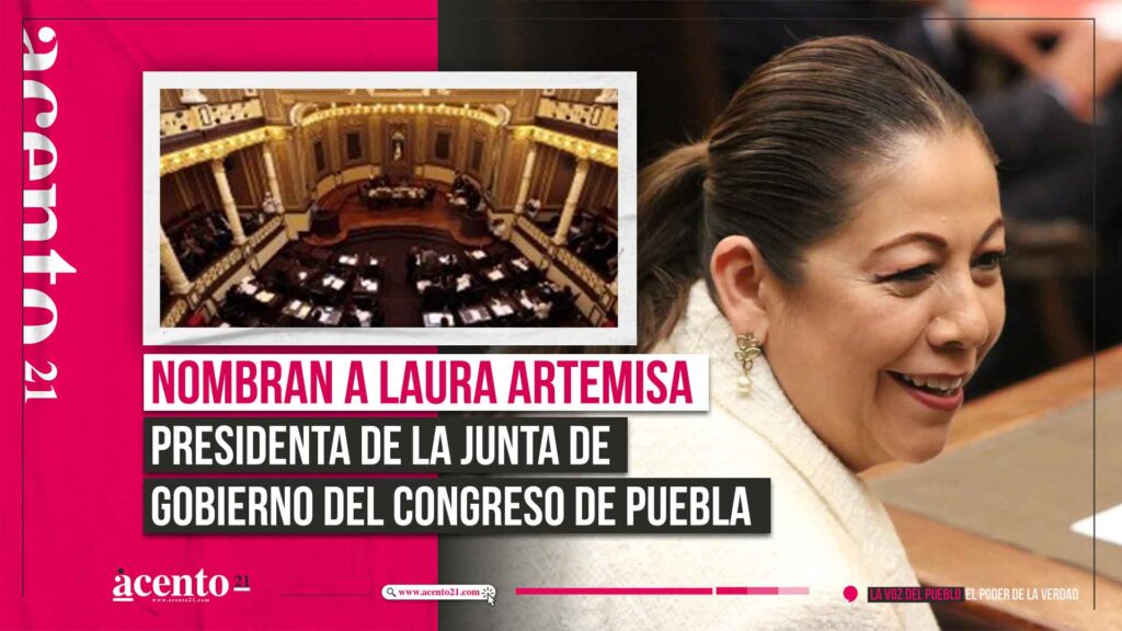 Nombran a Laura Artemisa presidenta de la Junta de Gobierno del Congreso de Puebla