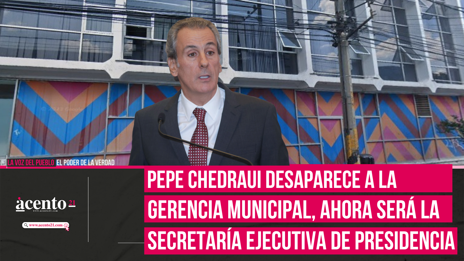 Pepe Chedraui desaparece a la Gerencia Municipal, ahora será la Secretaría Ejecutiva de Presidencia