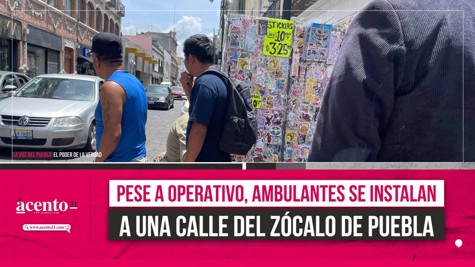 Pese a operativo, ambulantes se instalan a una calle del zócalo de Puebla