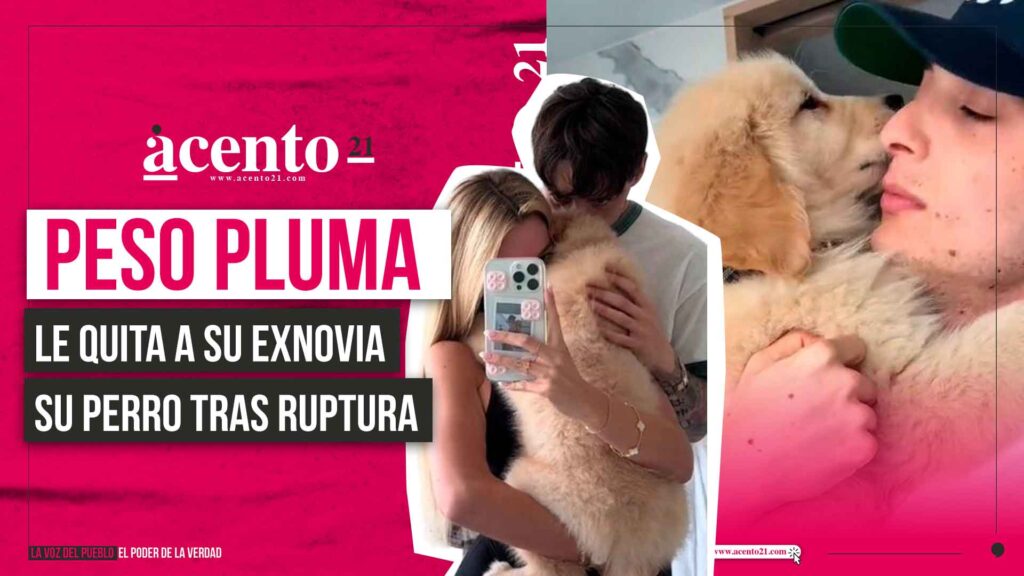 Exnovia de Peso Pluma acusa al cantante de robarle su perro