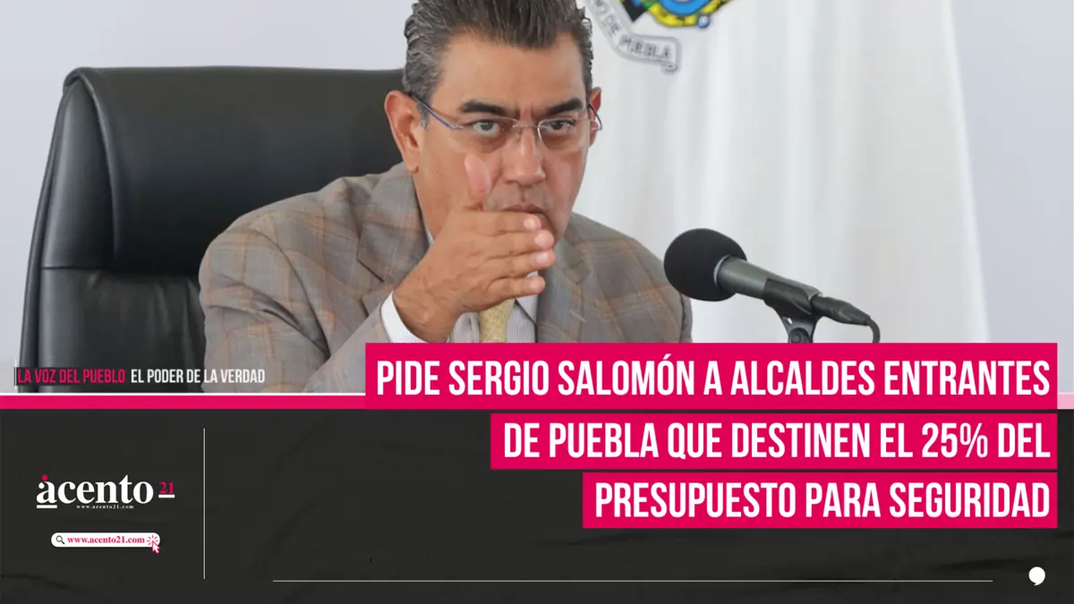 Pide Sergio Salomón a alcaldes entrantes de Puebla que destinen el 25% del presupuesto para seguridad