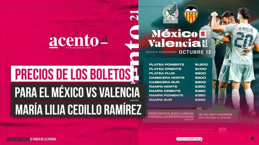 Precios de los boletos para el México vs Valencia en el Estadio Cuauhtémoc