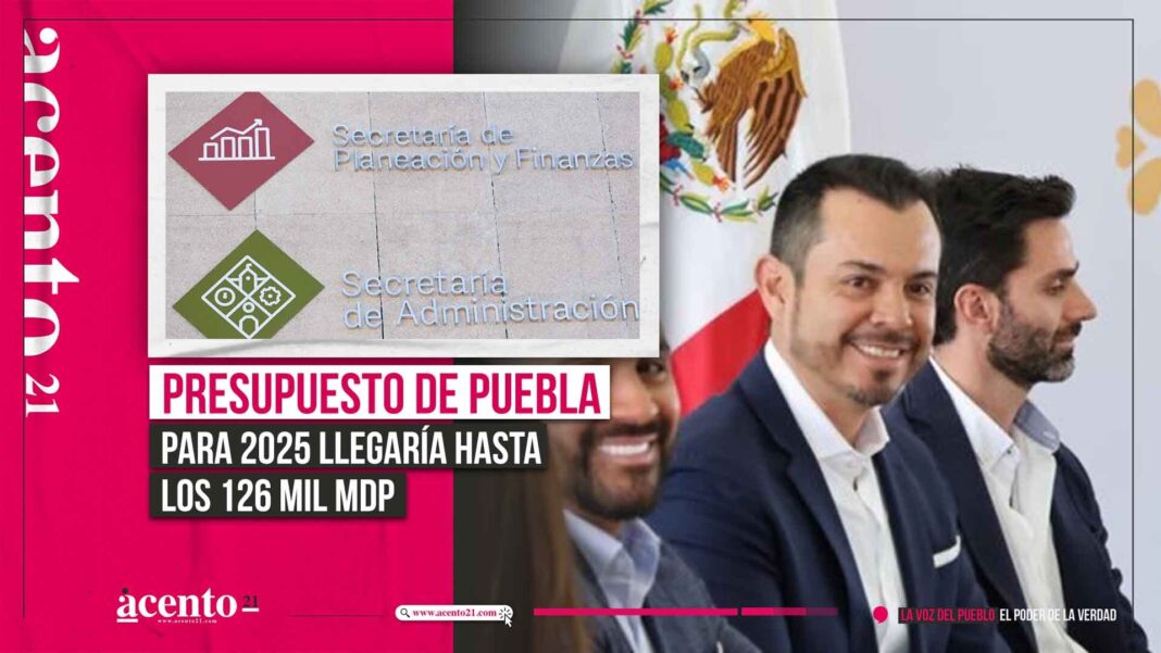 Presupuesto de Puebla para 2025 llegaría hasta los 126 mil mdp