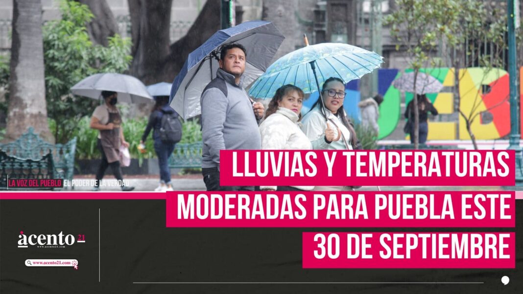 Pronóstico del clima para Puebla lunes 30 de septiembre de 2024