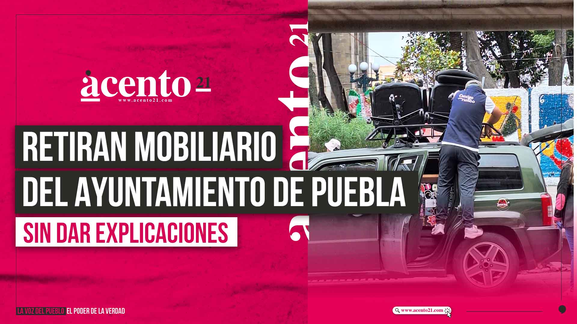 Sin explicación, sacan mobiliario del Ayuntamiento de Puebla