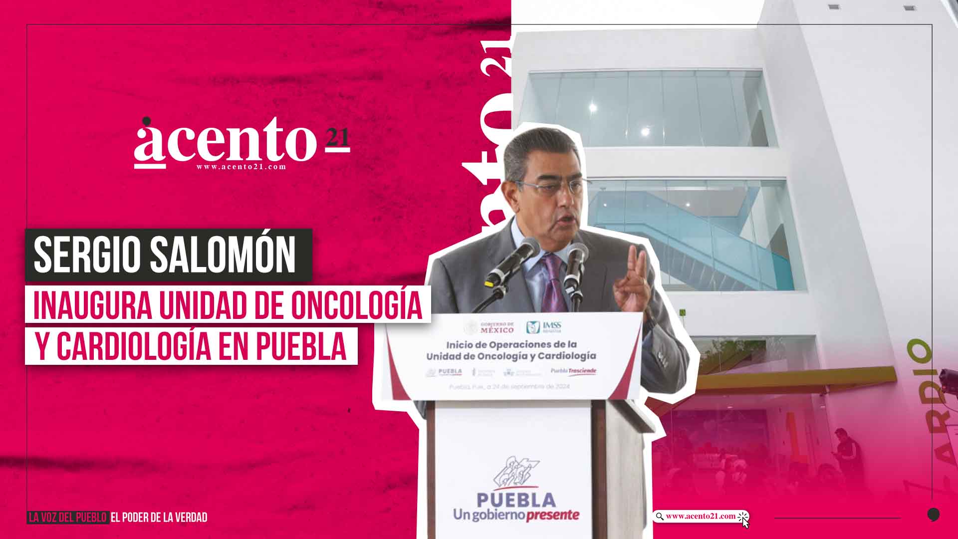 Sergio Salomón inauguró las unidades de oncología y cardióloga en el Hospital para el Niño Poblano