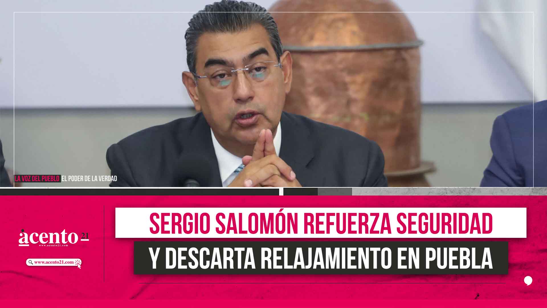 “Inseguridad no se apoderará de Puebla” señala Sergio Salomón al descartar relajamiento