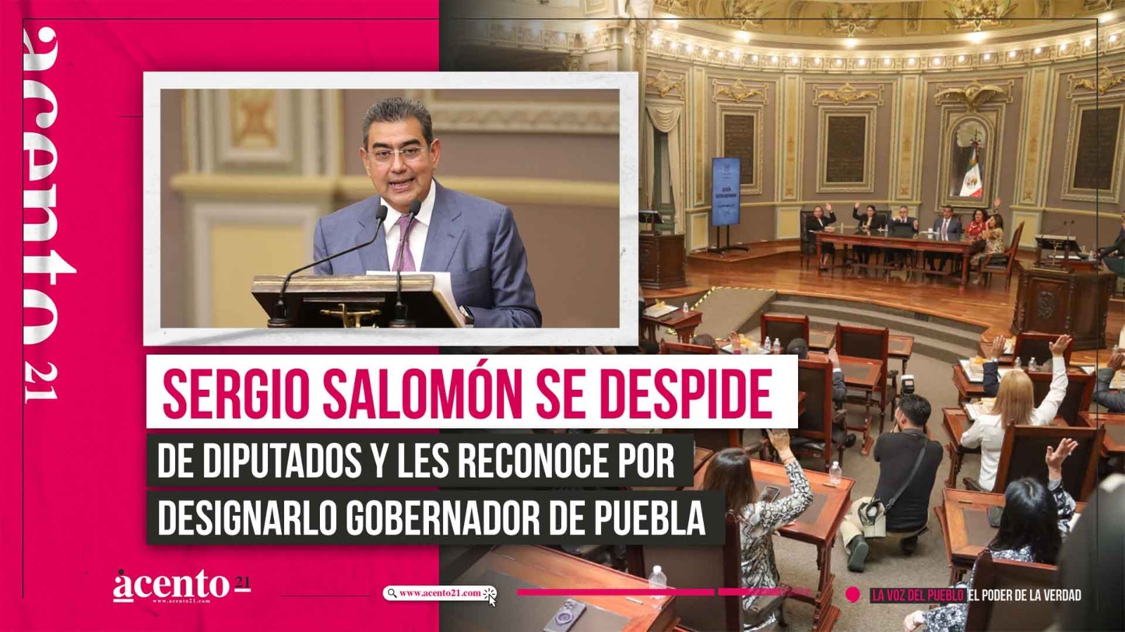 Sergio Salomón se despide de diputados y les reconoce por designarlo gobernador de Puebla