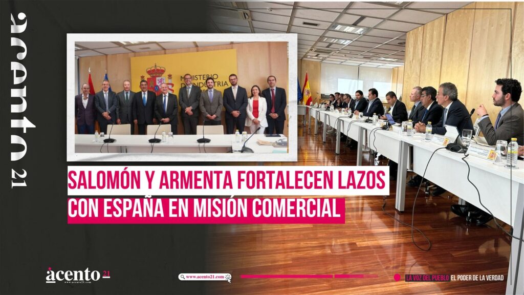 Sergio Salomón y Alejandro Armenta se reúnen con ministro de Industria y Turismo de España para fortalecer relación comercial