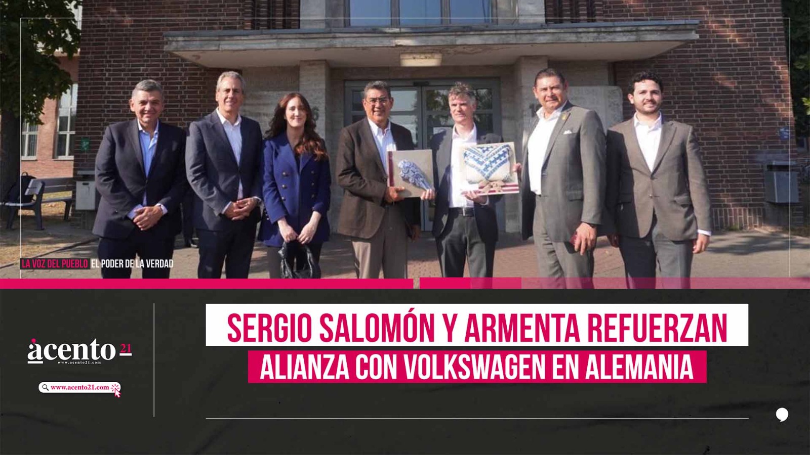 Sergio Salomón y Armenta visitan VW en Alemania