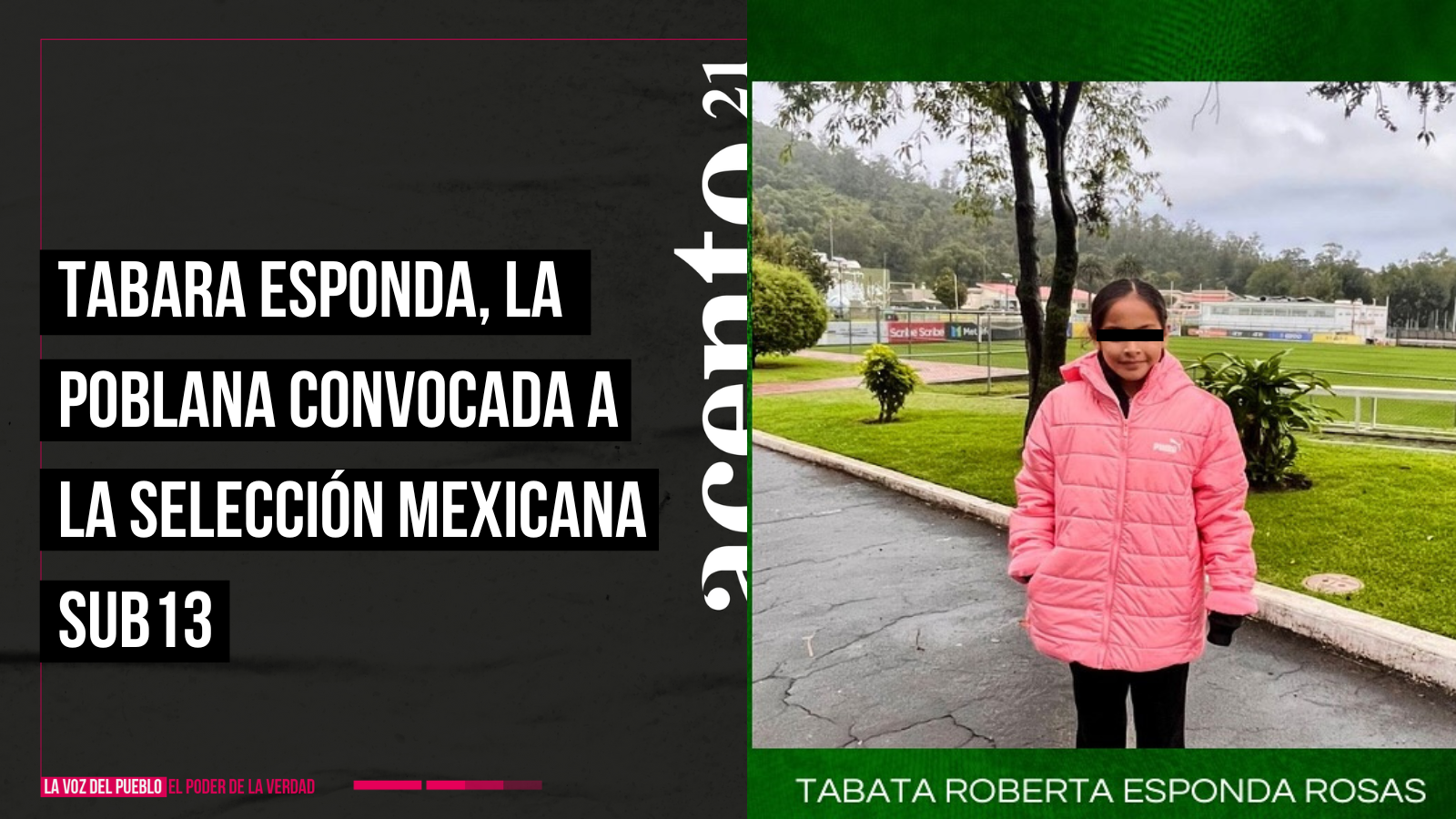 Tabara Esponda, la poblana convocada a la Selección Mexicana sub13