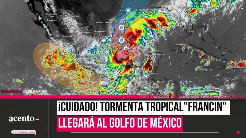 Tormenta tropical "Francin" llegará al Golfo de México