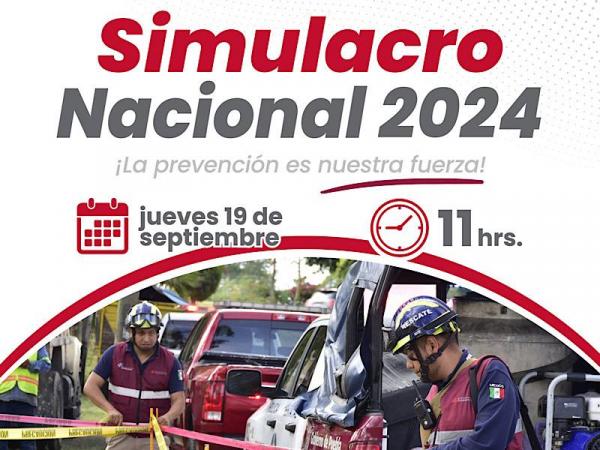 Invita Gobierno del Estado a sumarse al “Simulacro Nacional 2024”