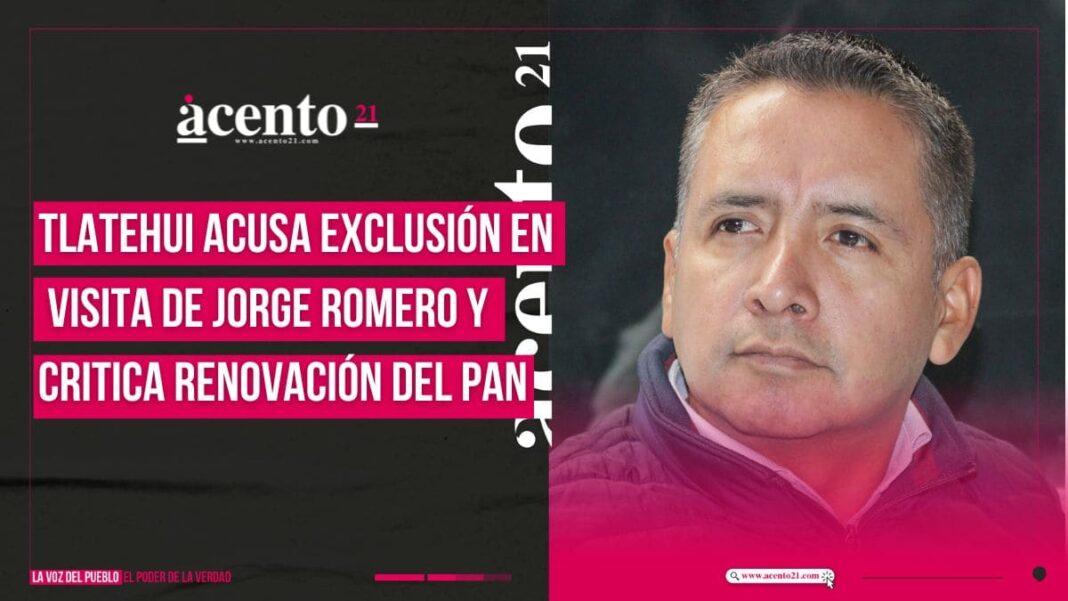 Acusa Edmundo Tlatehui exclusión de grupo de Eduardo Rivera en visita de Jorge Romero