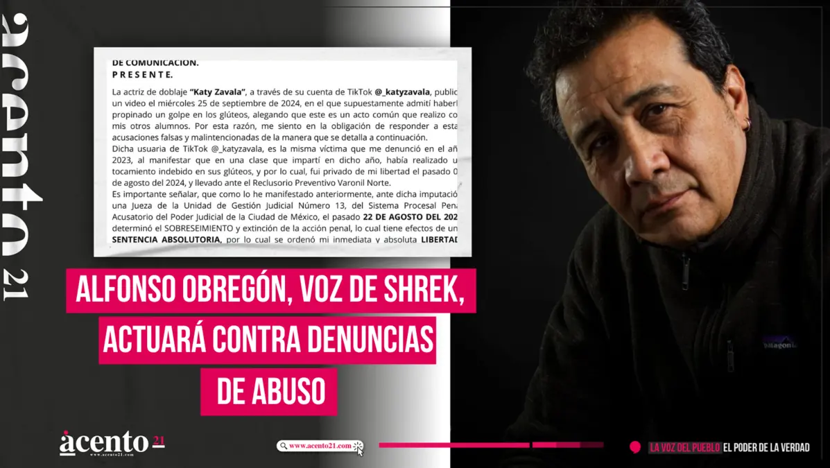 Alfonso Obregón, voz de Shrek, actuará contra denuncias de abuso