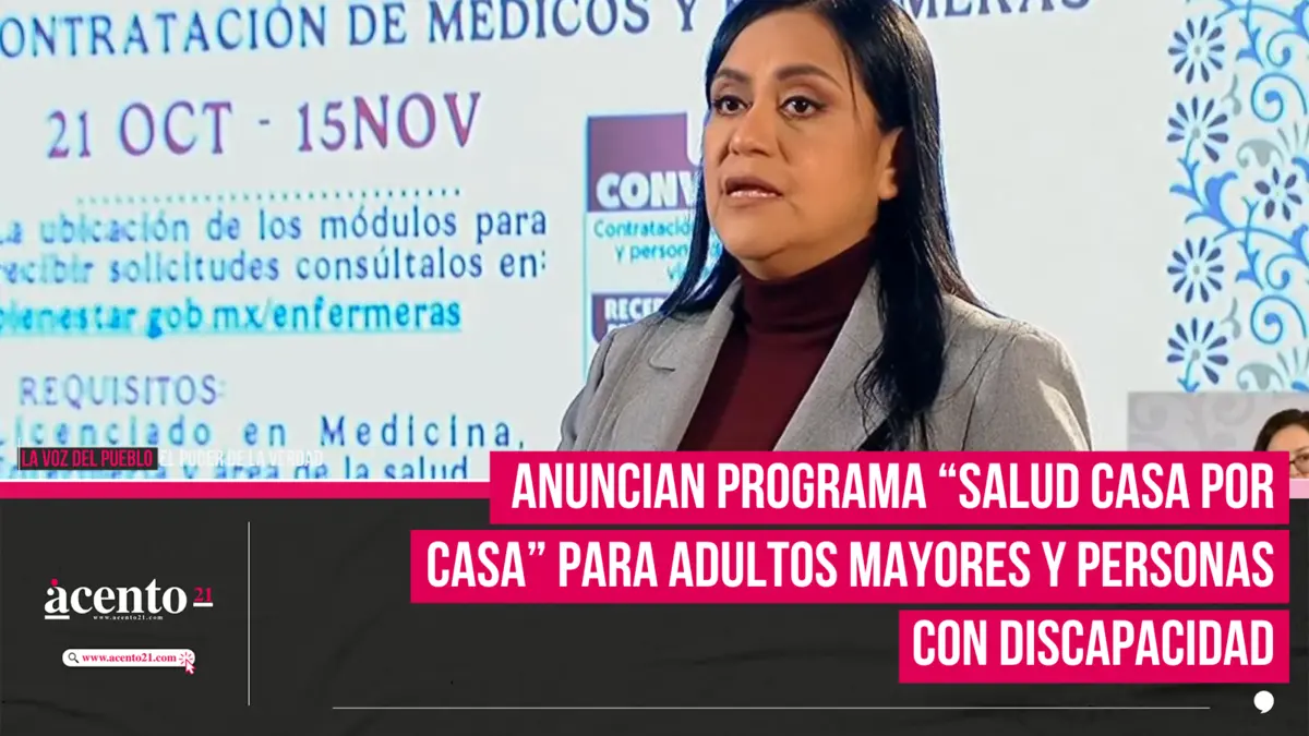 Anuncian programa “Salud casa por casa” para adultos mayores y personas con discapacidad