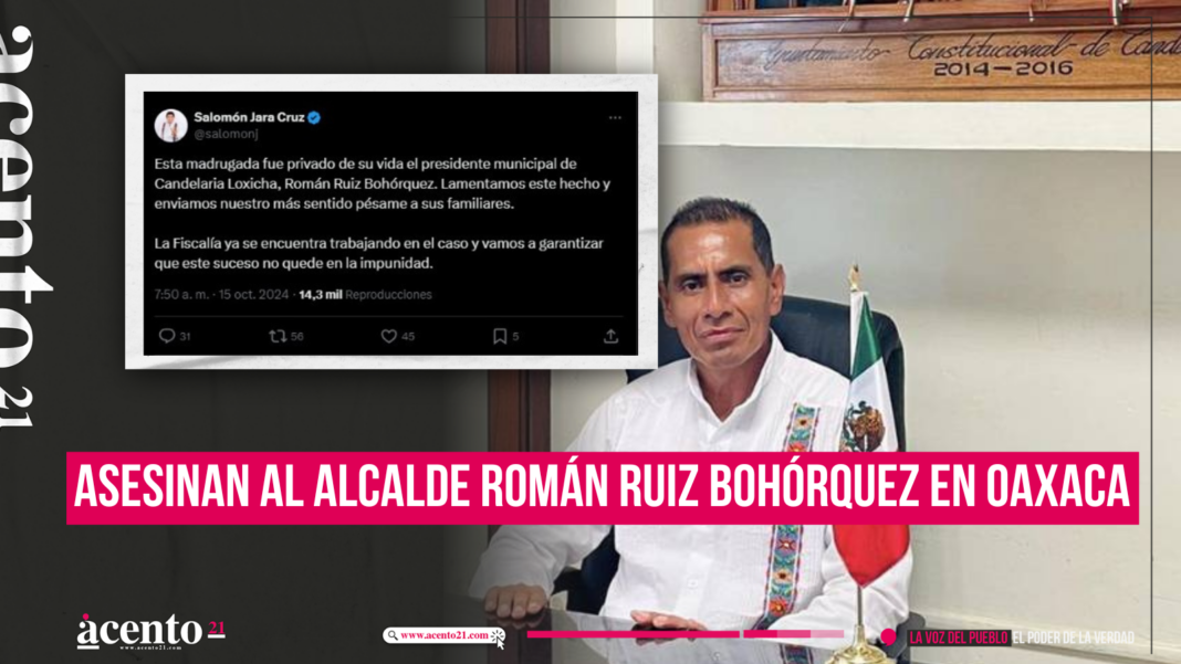 Asesinan al alcalde Román Ruiz Bohórquez en Oaxaca