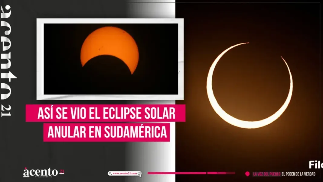 Así se vio el eclipse solar anular en Sudamérica