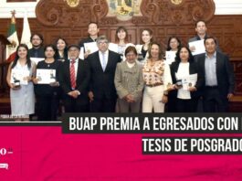 BUAP premia las mejores tesis de posgrado en cinco áreas